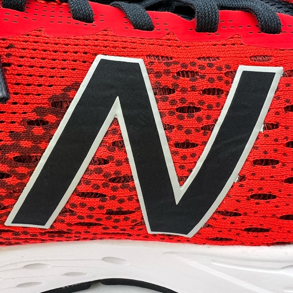 NEW BALANCE RUNNING SHOES, US MEN’S SIZE 10, TOP IS RED AND NAVY BLUE COLOR - Picture 6 of 16
